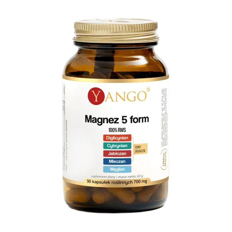 Магній 5 форм Yango Magnesium 5 Form, 700 мг, 90 капсул